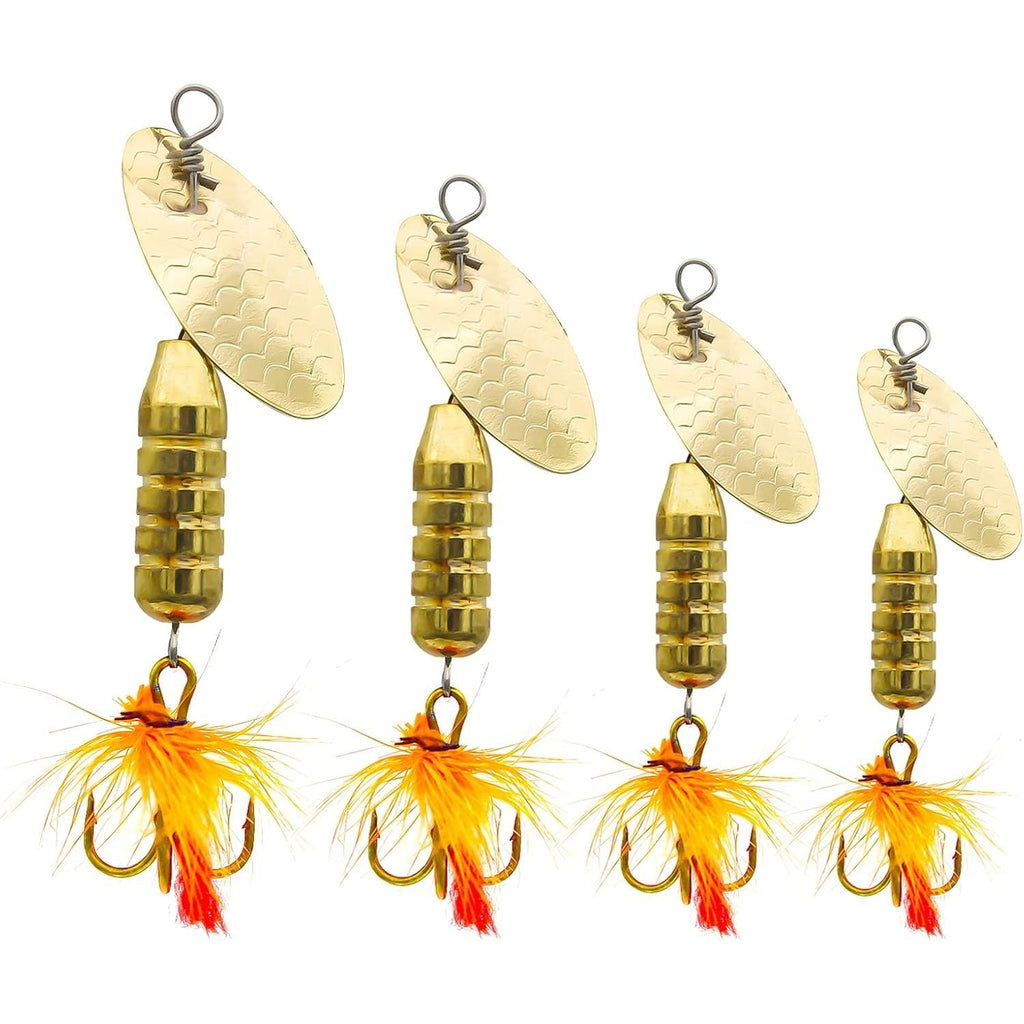 4Pcs Metal Spinnerbait Fishing Lures