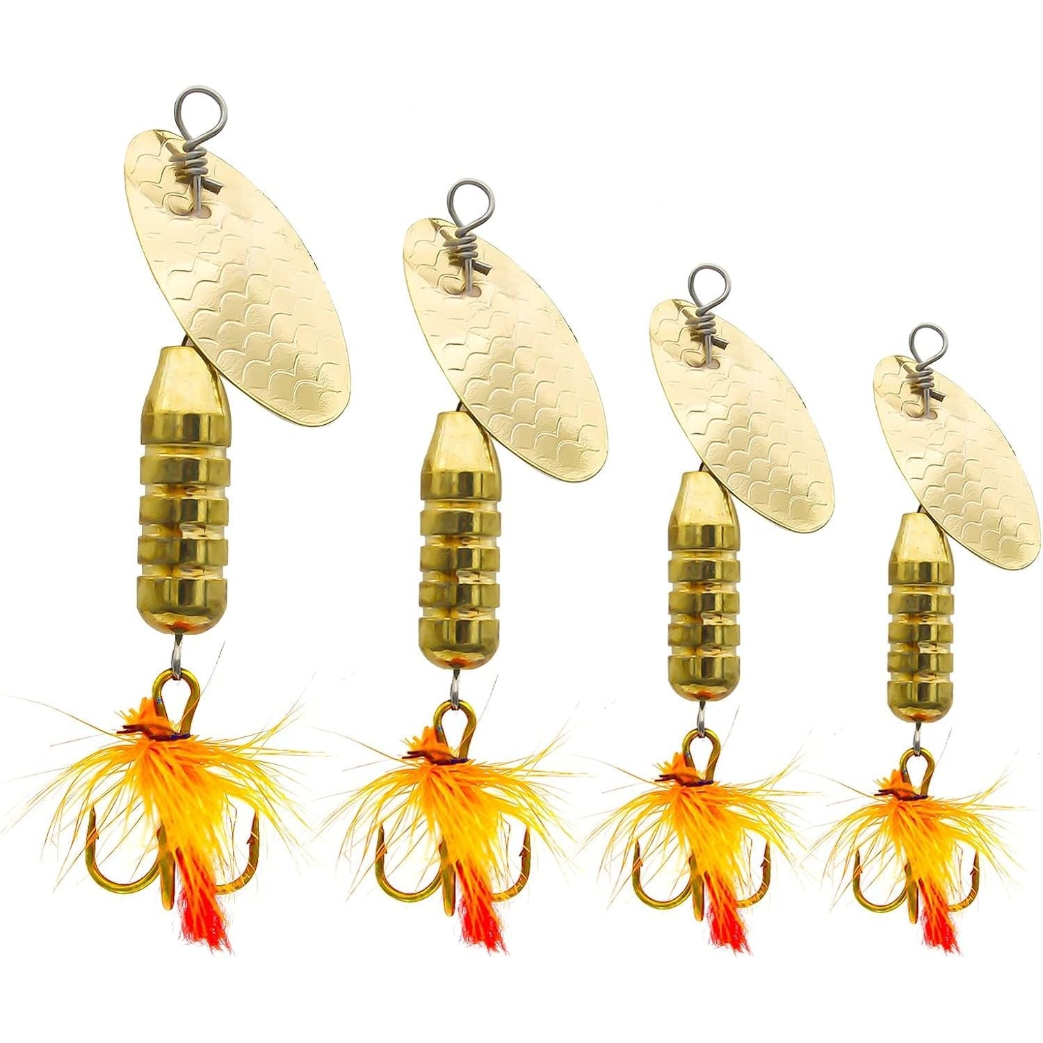4Pcs Metal Spinnerbait Fishing Lures
