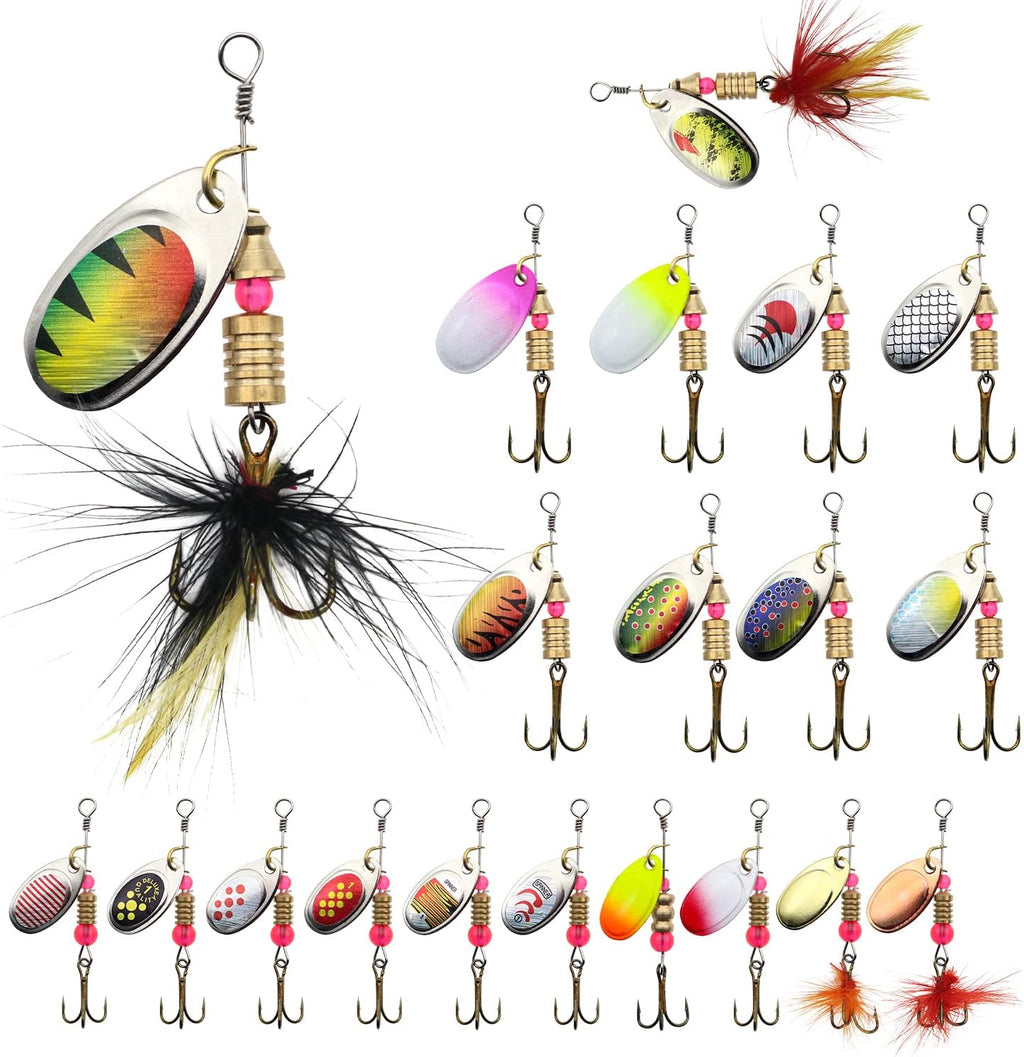 20Pcs Brass Spinner Spoon Fishing Lures