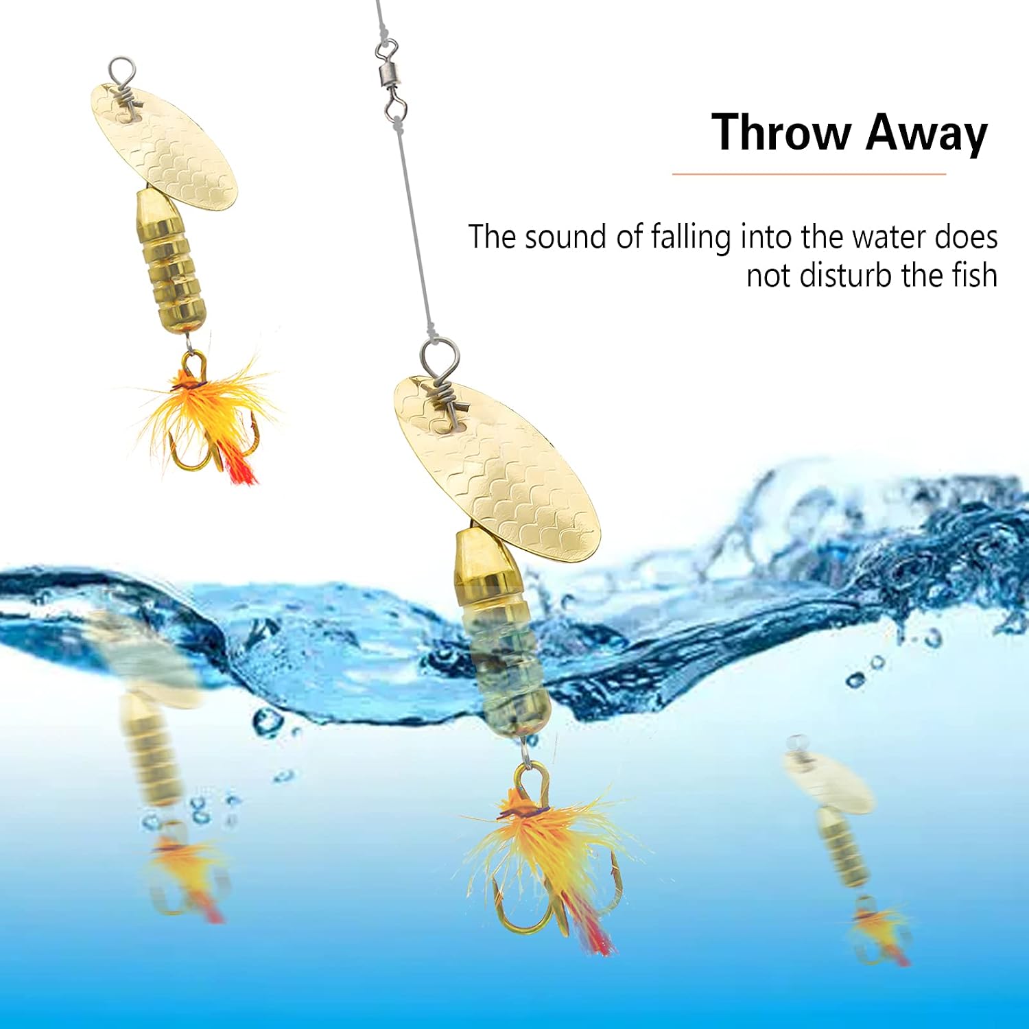 4Pcs Metal Spinnerbait Fishing Lures